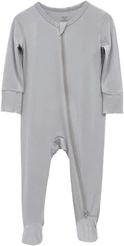 Miniatura 8 de Pijama de viscosa de bambú con pies para bebé, mameluco de manga larga de una pieza, pijama Sleep 'N Play, 0-24 meses