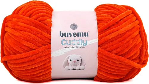 Miniatura 68 de Hilo de felpilla de terciopelo, súper suave y esponjoso, para tejer, hacer manualidades, color amigurumi, duradero para el desprendimiento, 3.53
