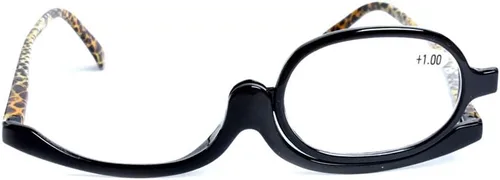 Miniatura 6 de Gafas de lectura, gafas de maquillaje, ojos, lentes abatibles, plegadas para mujeres, leopardo