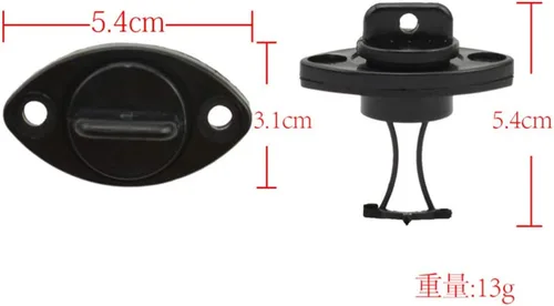 Miniatura 2 de BESPORTBLE Kit de tapón de drenaje de kayak, 4 piezas de plástico universal de drenaje de canoa marina, kit de tapón de tapón de tapón de kayak