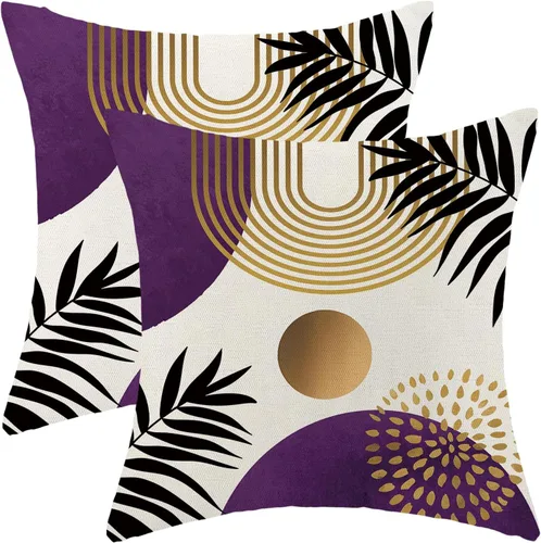 Miniatura 67 de Fundas de Almohada con Estampado de Antílope 16x16 Pulgadas Paquete de 2, Fundas de Almohada Decorativas con Estampado de Piel de Animal Marrón