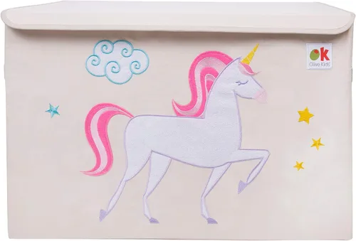 Miniatura 6 de Wildkin Cofre de tela para juguetes para niños, caja de almacenamiento resistente con asa para juguetes y suministros - Unicornio