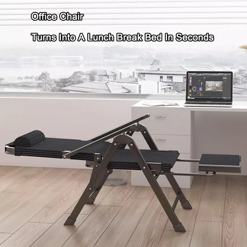 Miniatura 4 de Silla reclinable plegable, tumbona para exteriores, silla reclinable de gran tamaño, fácil de montar y ligera, con una capacidad de peso de 330