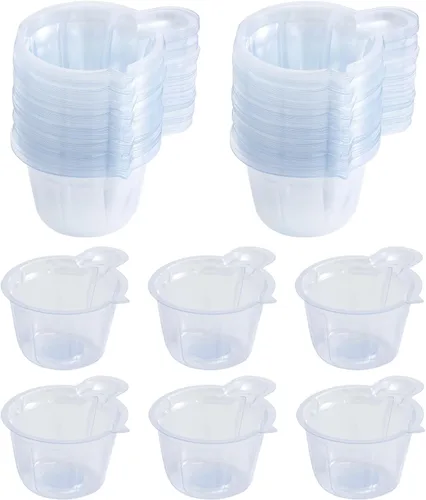 150 vasos desechables de resina plástica de 1.5 onzas líquidas, tazas de mezcla de pintura, tazas medidoras dispensadoras pequeñas para mezclar