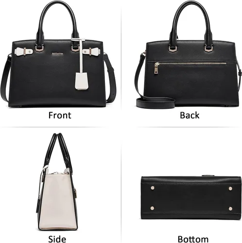 Miniatura 7 de BOSTANTEN Bolso de cuero para mujer, bolso de diseñador con asa superior, bolso cruzado, Bolsas colgantes de cuero para mujer