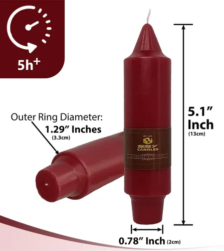 Miniatura 5 de Candelabros Rojos para Velas Cónicas Cortas de 5 pulgadas, Lindos Portavelas Pequeños Torcidos en Espiral, Candelabros Cónicos en Espiral