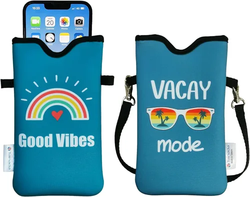 Miniatura 69 de Tainada Funda Estuche Bolsa de Neopreno para Teléfono para Hombres y Mujeres con Correa Cruzada/Cordón para el Cuello para iPhone 17/16/15 Pro Max