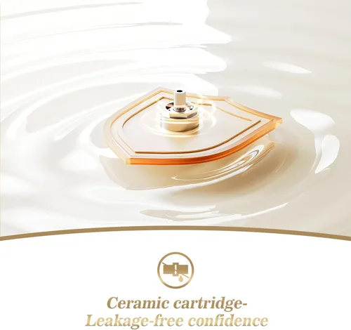 Miniatura 7 de Phiestina FH01-BN-V - Grifo de lavabo de baño de níquel cepillado de un solo agujero, grifo de baño moderno de una sola manija, con drenaje