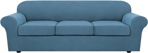 Miniatura 107 de H.VERSAILTEX - 3 fundas de sofá elásticas para 2 cojines de sofá. Fundas para muebles de sala de estar (funda base más 2 fundas de cojín de asiento)