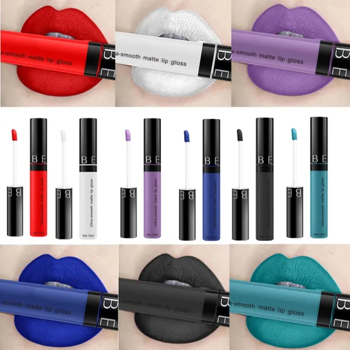 Miniatura 2 de Esmalte de labios de copa antiadherente mate de 11 colores, brillo de labios no decolorante, lápiz labial de 0.34 onzas líquidas A01-26