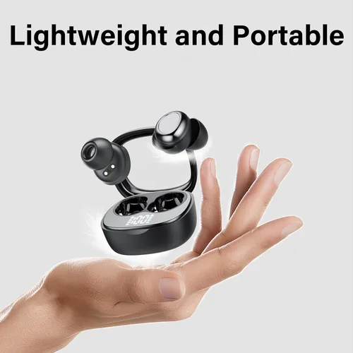 Miniatura 6 de Auriculares para dormir, nuevos auriculares inalámbricos verdaderos, ultra mini Bluetooth 5.4 para dormir de lado, reproducción de alta fidelidad