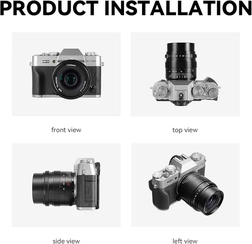 Miniatura 6 de 7artisans Lente manual F1.4 APS-C de 0.945 in con apertura grande compatible con cámaras sin espejo Fujifilm FX Mount X-A1 X-A10 X-A2 X-A3 A-at X-M1