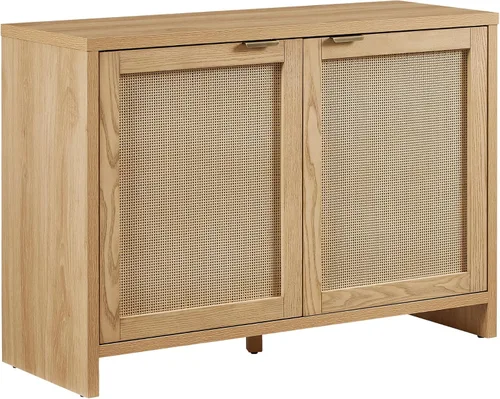 Miniatura 4 de Crosley Furniture Kenji - Armario para tocadiscos con almacenamiento de vinilo, soporte multimedia, organizador moderno para el hogar