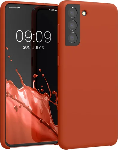 Miniatura 190 de kwmobile Funda compatible con Samsung Galaxy S22 - Funda de silicona TPU con acabado suave - Blue Reef