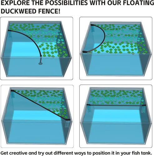 Miniatura 6 de HOZOE Jaula Flotante para Plantas de Acuario, Plantas Flotantes que Impiden el Paso de Filtros y Calentadores, Altura Ajustable con Nivel de Agua