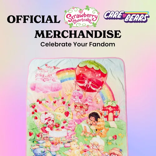Miniatura 7 de Silver Buffalo Care Bears and Strawberry Shortcake - Manta de forro polar de 45 x 60 pulgadas, manta suave y acogedora, 250 GSM