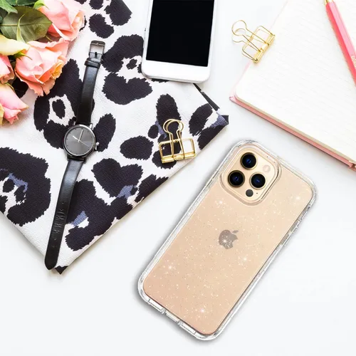 Miniatura 9 de Funda protectora completa con purpurina cristalina para iPhone 13 Pro Max híbrida 3 en 1, resistente a prueba de golpes, para mujeres y niñas