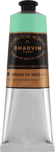 Miniatura 61 de Charvin Pintura acrílica profesional extrafina – verde absenta, tubo de 2.1 fl oz, pigmentos de triple fresado, resistente a la luz, pinturas
