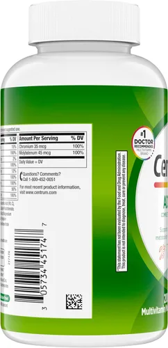 Miniatura 10 de Centrum Suplemento multivitamínico/multimineral para adultos con antioxidantes, zinc, vitamina D3 y vitaminas B, sin gluten, ingredientes sin OMG