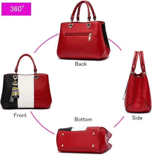 Miniatura 2 de Bolsos de mano para mujer, bolsos de mano de piel sintética para mujer