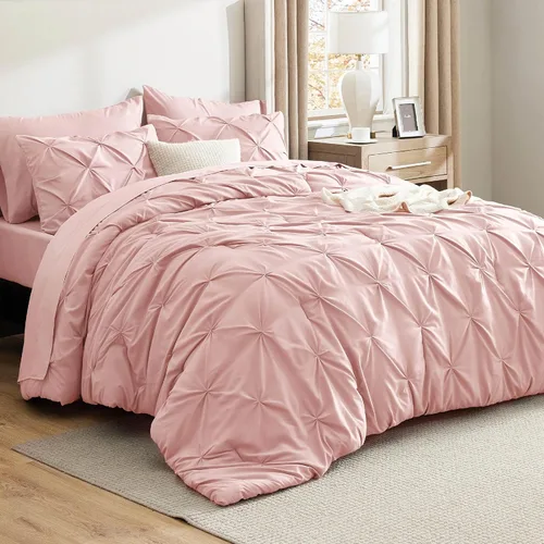 Miniatura 50 de Bedsure - Juego de edredón tamaño matrimonial verde azulado - Juego de ropa de cama tamaño matrimonial en una bolsa de 7 piezas, juego de cama 14