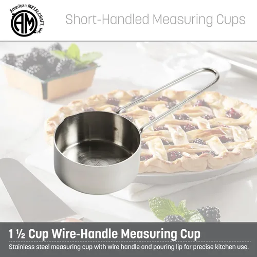 Miniatura 2 de American Metalcraft Taza medidora de acero inoxidable de 1-1/2 taza, plateada