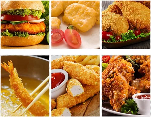 Miniatura 9 de Mesa de empanado para preparación de alimentos fritos, estación de panadero, pollo y pescado y verduras, mesa de trabajo y preparación de cocina
