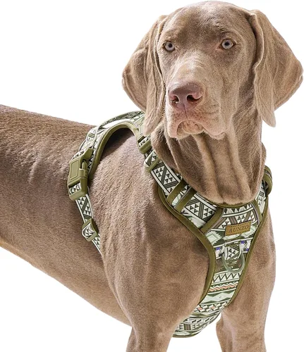 Miniatura 23 de Arnés para perro sin tirones para perros medianos, chaleco reflectante ajustable con asa, para entrenamiento, senderismo, caminar, chaleco gris a