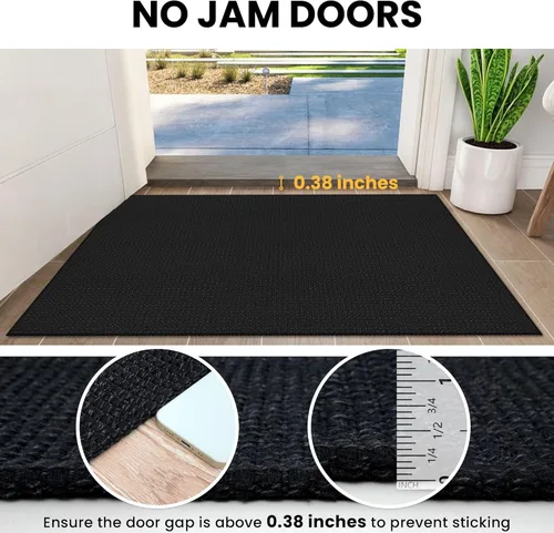 Miniatura 3 de IOHOUZE Alfombra de Área Lavable 4x6 Antideslizante con Respaldo de Goma Alfombras Tejidas para Entrada Interior Alfombras de Dormitorio Alfombra