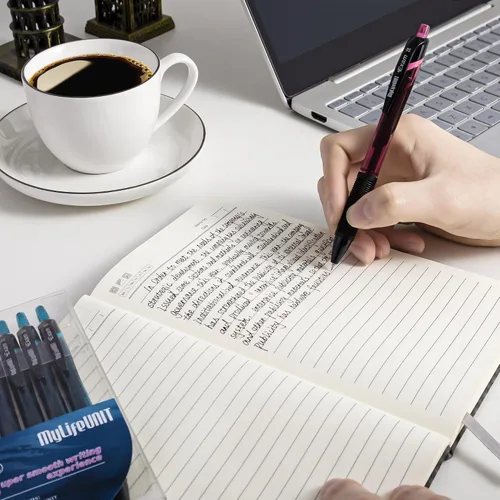 Miniatura 6 de MyLifeUNIT Bolígrafos de gel, bolígrafo de gel negro de punta fina para escritura súper suave, bolígrafos retráctiles de 0.020 in con tinta