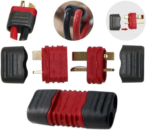 Miniatura 5 de Amass - 10 pares de conectores en T actualizados de la funda Deans Conector Deans Plug para piezas RC (10 pares de enchufe en T)