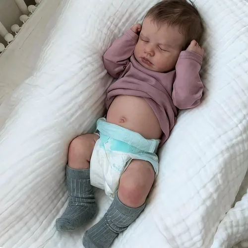 Miniatura 12 de Zero Pam Reborn - Muñecas de bebé de silicona y vinilo con cuerpo completo para niñas de 20 pulgadas, muñecas recién nacidas realistas, muñeca