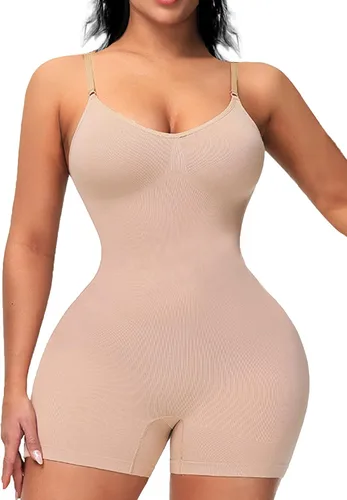 Faja Faja - Faja para mujer, sin costuras, cuerpo completo, moldeador de abdomen, moldeador de cuerpo, a medio muslo, más delgado, levantador de