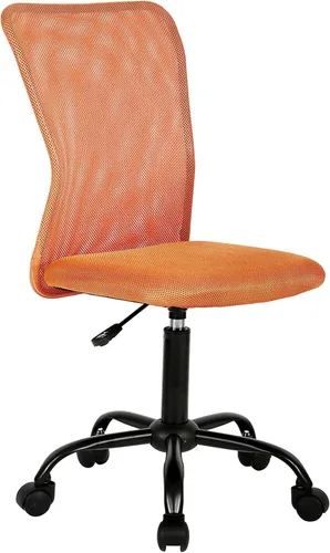 Miniatura 8 de Silla de oficina ergonómica – Silla de computadora con respaldo medio con altura ajustable, moderna giratoria sin brazos, soporte de espalda