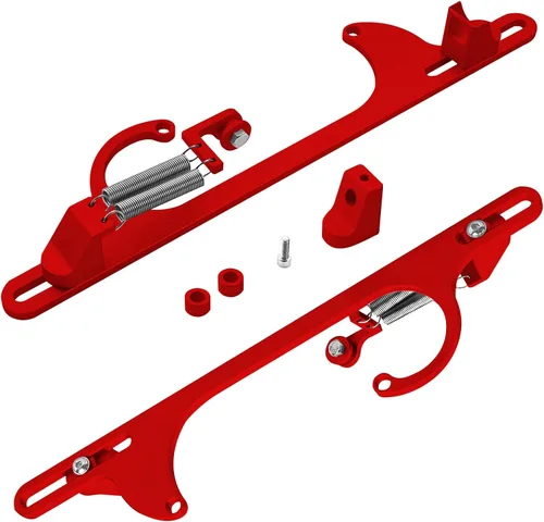 Miniatura 7 de Soporte de cable del acelerador para 4150 4160 Series Soporte de carburador ajustable Soportes de acelerador de aluminio (rojo)