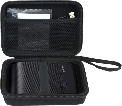 Miniatura 2 de khanka Estuche rígido de repuesto compatible con impresora fotográfica cuadrada compacta Canon SELPHY QX10 (negro)