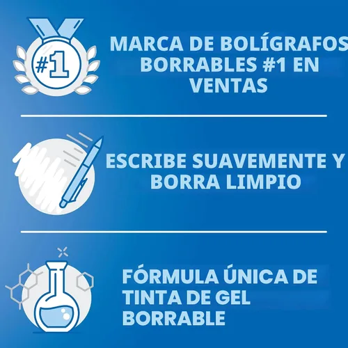 Miniatura 4 de PILOT FriXion Clicker - Bolígrafos de tinta de gel borrables, recargables y retráctiles, punta fina 0.7 mm, tinta negra, paquete de 3 - Ideal