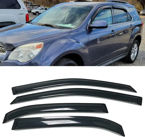 Viseras tintadas de humo para ventana, protector de ventilación, deflector compatible con Chevrolet Equinox 2010-2017