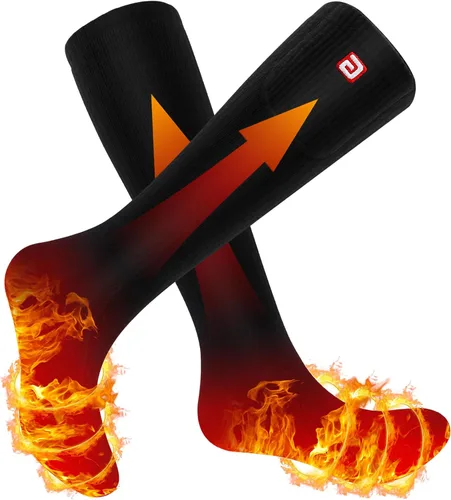 SVPRO Calcetines calentados para hombres y mujeres, calcetines eléctricos recargables con batería, calcetines cálidos de invierno con 3 ajustes de