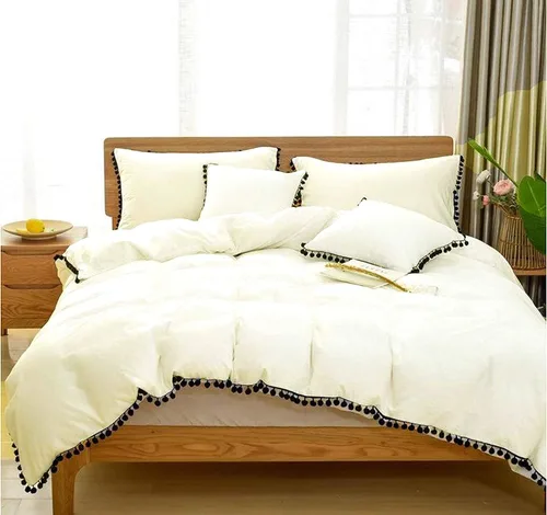 Miniatura 12 de Edredón hippie puro con borlas para dormitorio, manta bohemia con flecos indios, funda de edredón de algodón para mujer con fundas de almohada