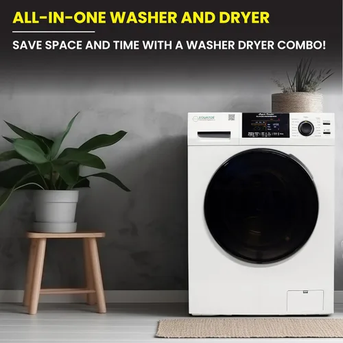Miniatura 4 de Lavadora secadora todo en uno Equator VENTED-DRY 30% más rápido que el condensado 15lb 110V en blanco