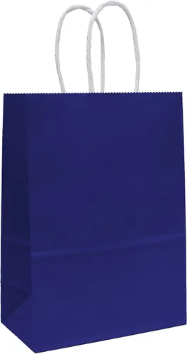 Miniatura 24 de 25 bolsas de regalo pequeñas de papel kraft morado claro, bolsas de regalo moradas con asas para recuerdos de fiesta (8.2 x 6 x 3.1 pulgadas)