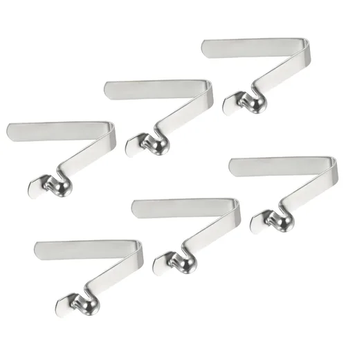 Miniatura 16 de PATIKIL Broches de paleta de kayak de 0.197 x 0.118 in, paquete de 6 clips de acero en forma de V de un solo pasador, clips de resorte, tubo