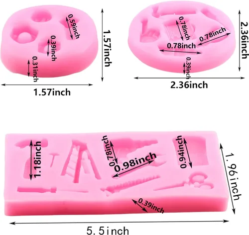 Miniatura 3 de Mujiang Herramientas de construcción Fondant Moldes de silicona para chocolate Candy Sugarcraft Cupcake Topper Cake Decorating
