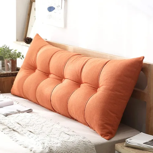 Miniatura 8 de Almohada rectangular grande para cabecero, almohada de apoyo largo para lectura, cojín lumbar perfecto para cama de día y litera, almohada