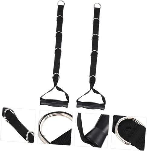 Miniatura 5 de Kisangel Bandas de resistencia de fitness resistentes, asas de tracción, cinta de tensión negra para equipos de fuerza y entrenamientos de bíceps, 2