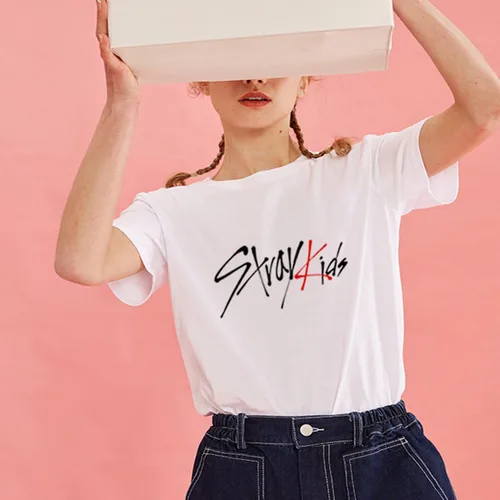 Miniatura 2 de JUNG KOOK Kpop Stray Kids Shirt Tops Hyunjin Felix Bangchan Changbin Jeongin Jisung Leeknow Seungmin Camiseta Tee