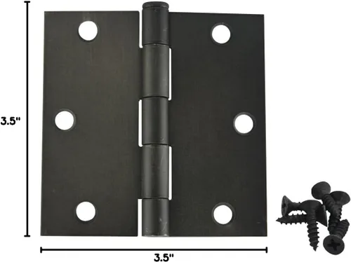 Miniatura 2 de Cosmas - Bisagra de puerta de bronce aceitado de 3.5 x 3.5 pulgadas con esquinas cuadradas - 37601 paquete de 30