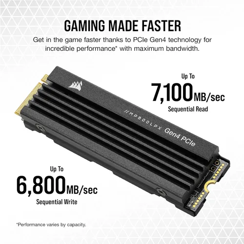 Miniatura 5 de Corsair MP600 PRO LPX 1TB M.2 NVMe PCIe x4 Gen4 SSD - Optimizado para PS5