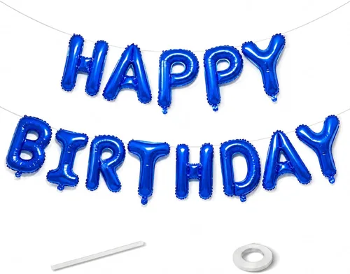Miniatura 12 de Cartel plateado de feliz cumpleaños – Globos de letras de papel de aluminio de Mylar de 16 pulgadas con cinta, globos autoinflables para mujeres